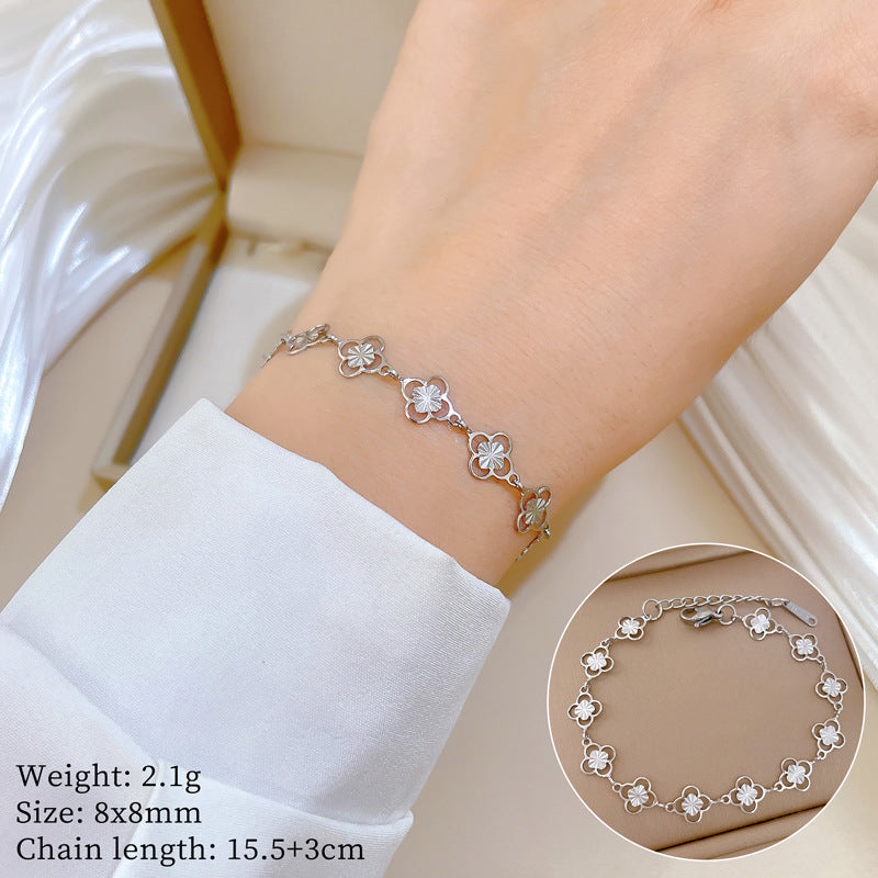Silver Blossom Charm Bracelet