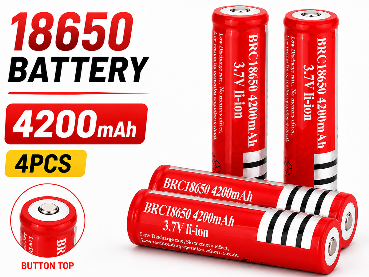 18650 Rechargeable Battery 4pcs
