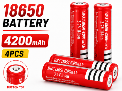 18650 Rechargeable Battery 4pcs