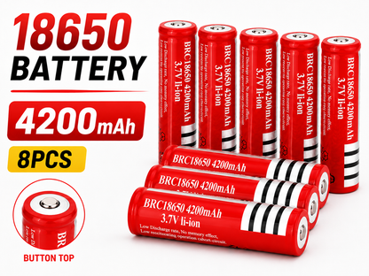 18650 Rechargeable Battery 8Pcs