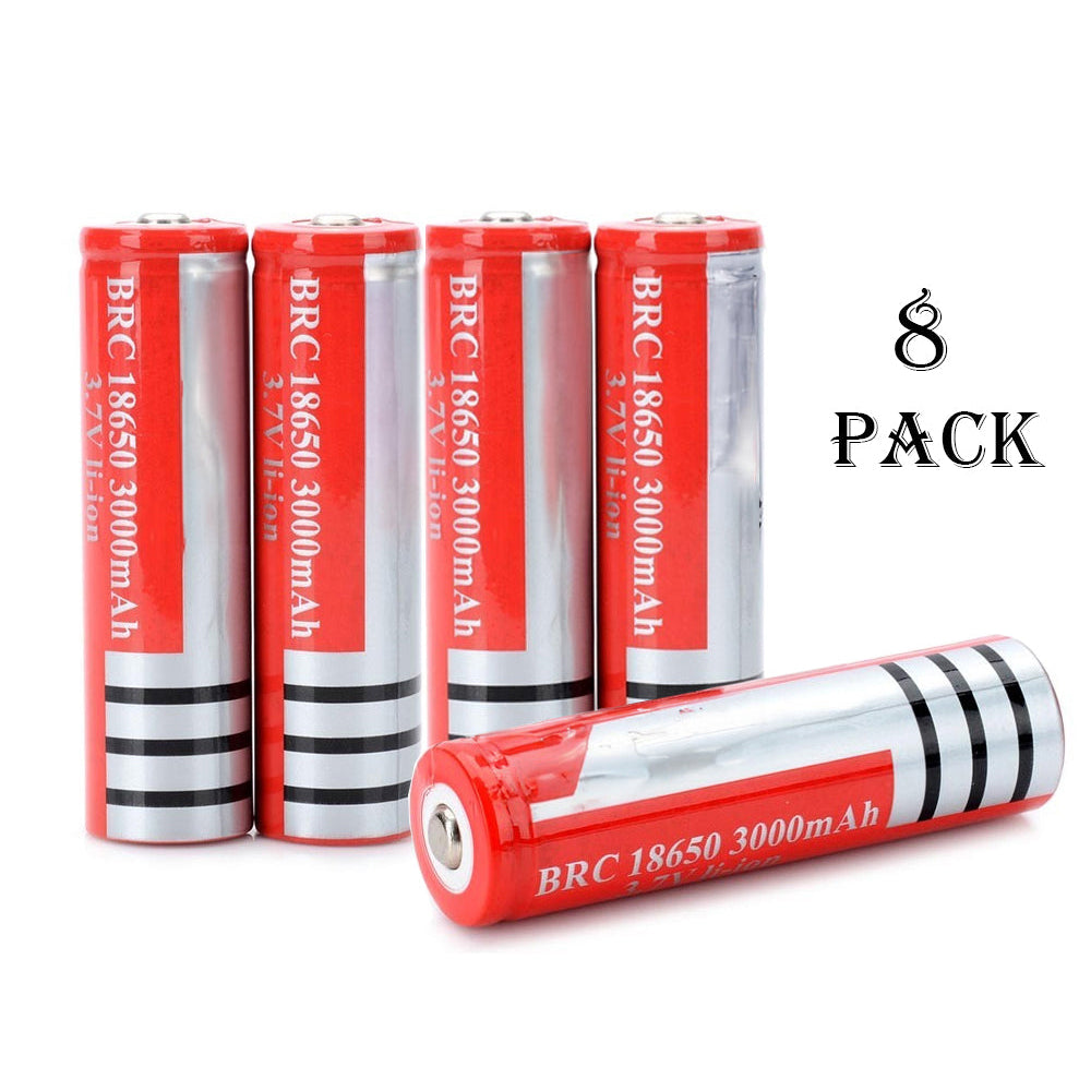 8 pack 18650 batteries