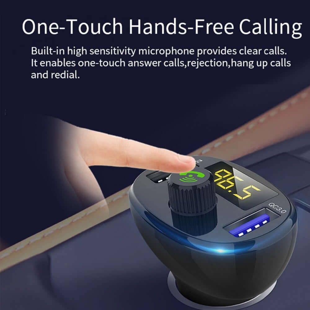 Car Bluetooth Receiver Wireless Radio Adapter Hands-Free Car Kit - The Shopsite