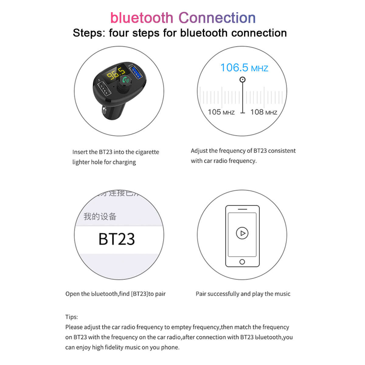 Car Bluetooth Receiver Wireless Radio Adapter Hands-Free Car Kit - The Shopsite