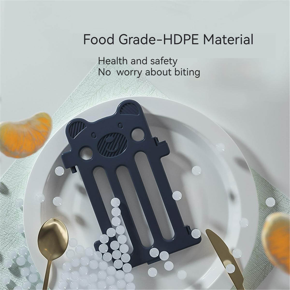 Baby Playpen 16+2 Panels (Little Bear & Bee)-Blue / White