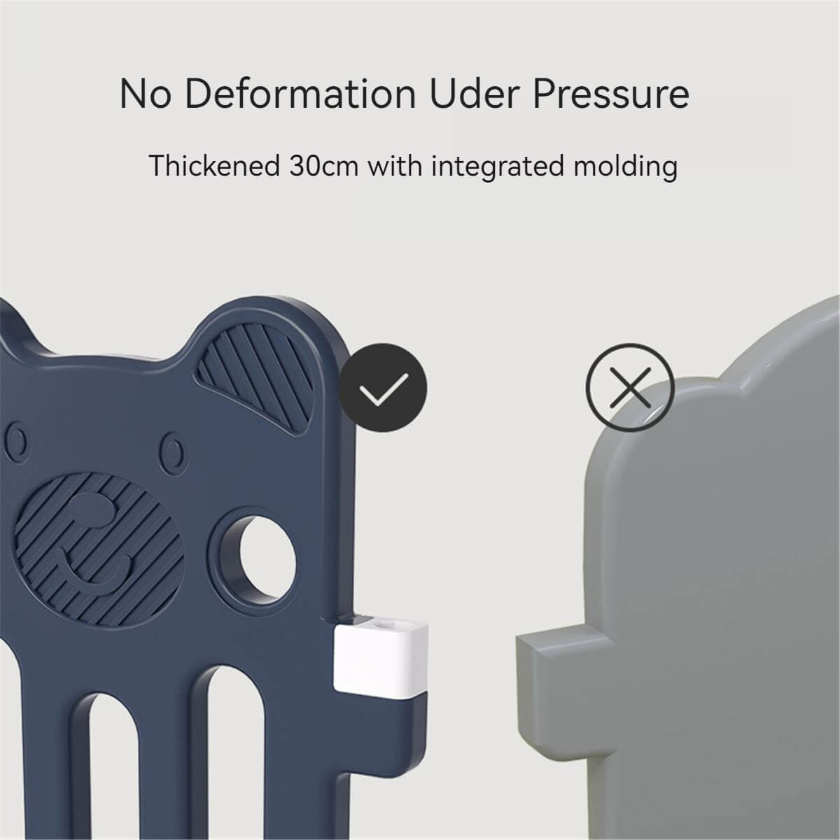 Baby Playpen 18+2 Panels (Little Bear & Bee)-Blue / White