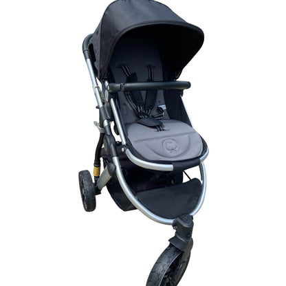Three Wheels High Landscape Baby Stroller-Black