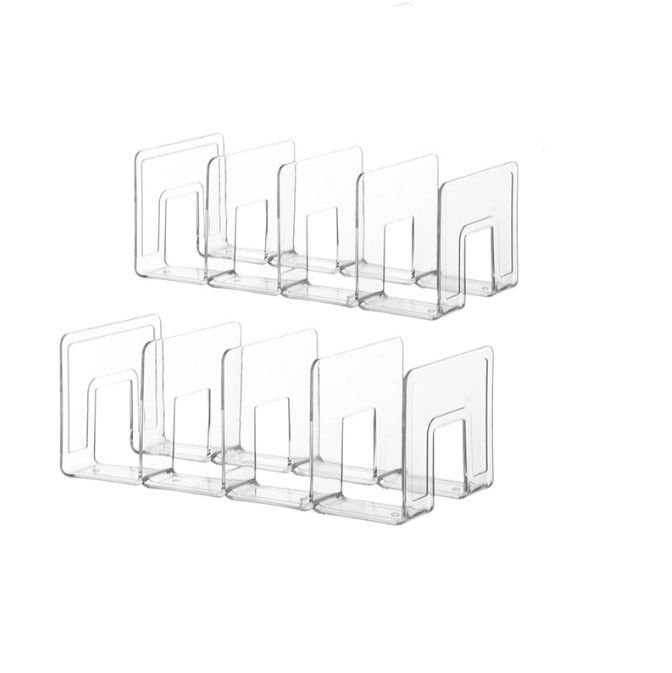 2pcs Clear Handbag Divider and Storage Rack for Closet Shelves, Transparent Clutch and Wallet Holder Stand