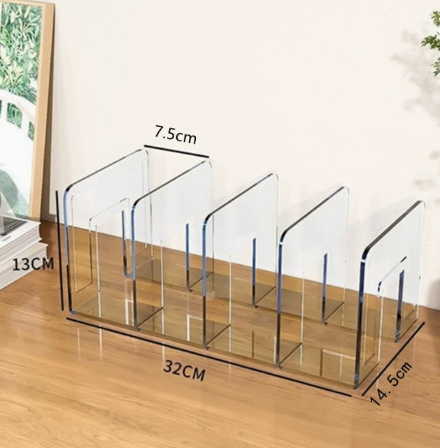 2pcs Clear Handbag Divider and Storage Rack for Closet Shelves, Transparent Clutch and Wallet Holder Stand