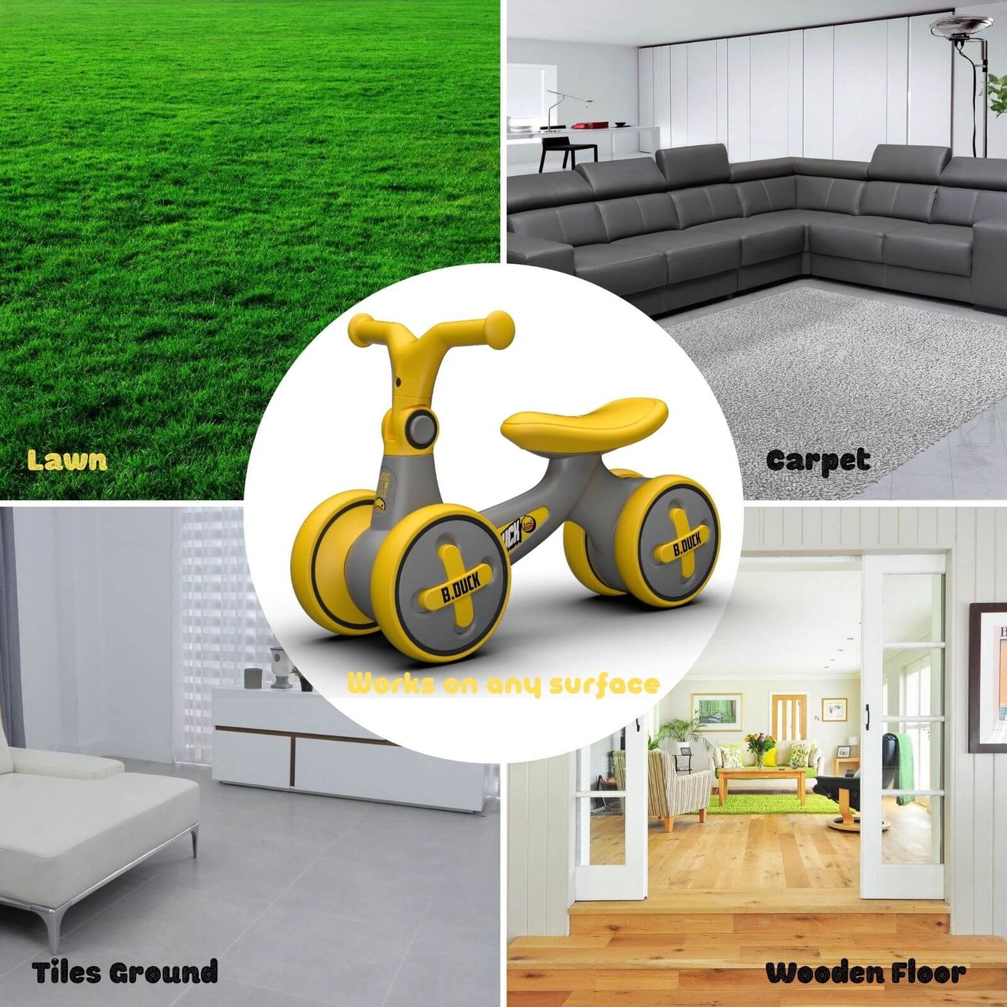 Baby Balance Bike 1006S Grey