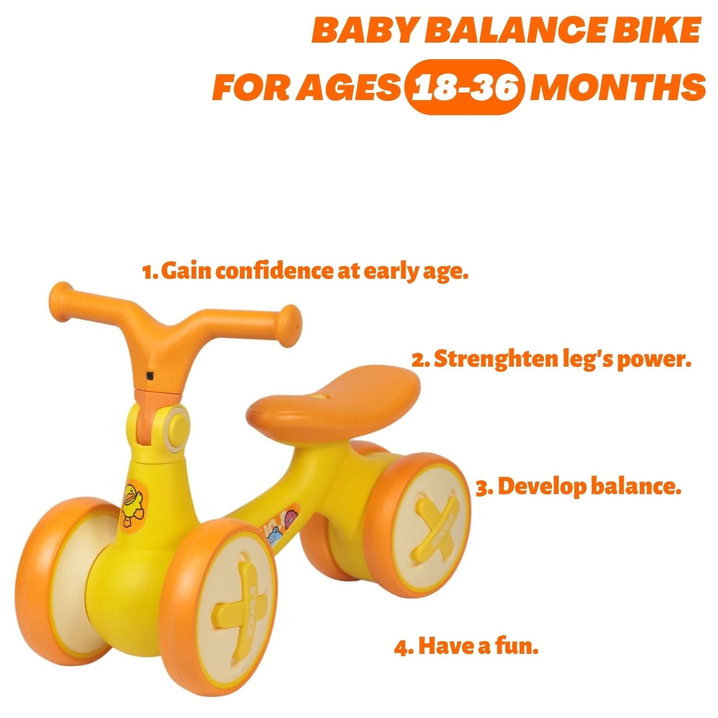 Kids Balance Bike 1006S Yellow