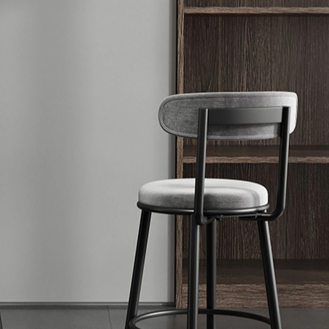 Bar Stools Velvet Chair Bar Stool Grey