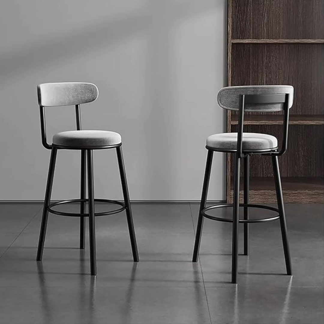 Bar Stools Velvet Chair Bar Stool Grey