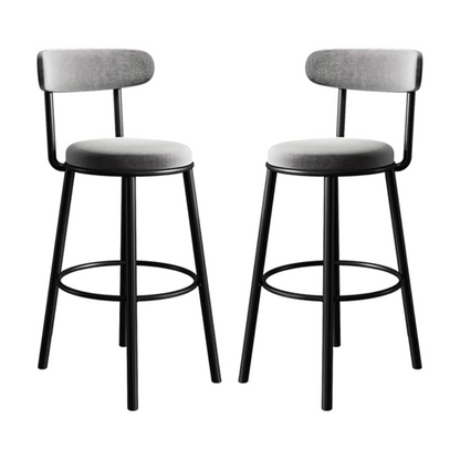 Bar Stools Velvet Chair Bar Stool Grey