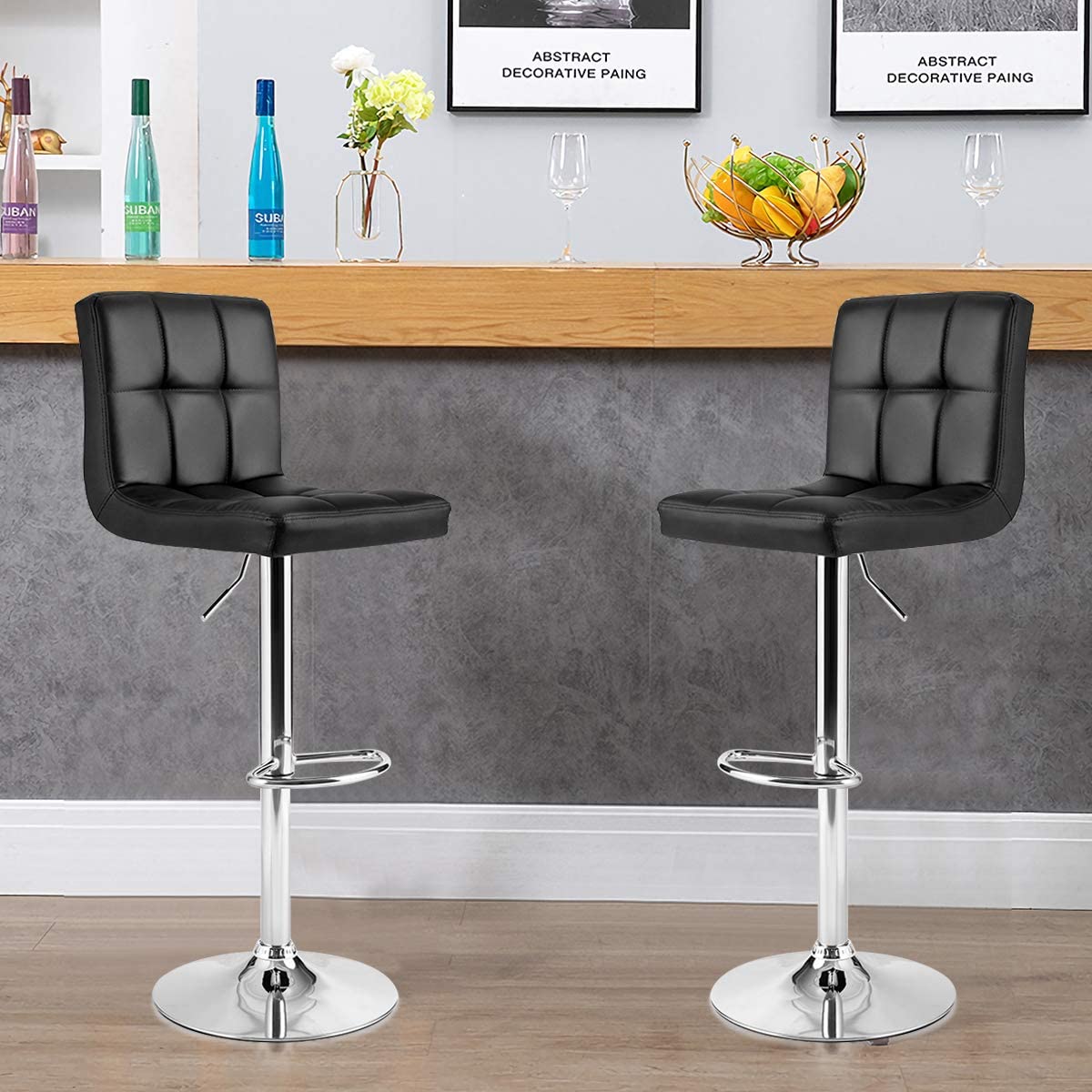 Bar Stool Height Adjustable Bar Stool Set of 2pcs