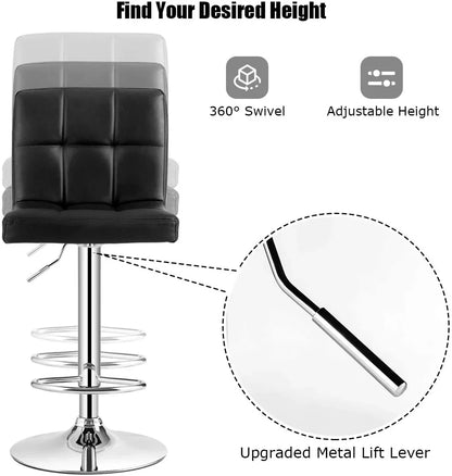 Bar Stool Height Adjustable Bar Stool Set of 2pcs