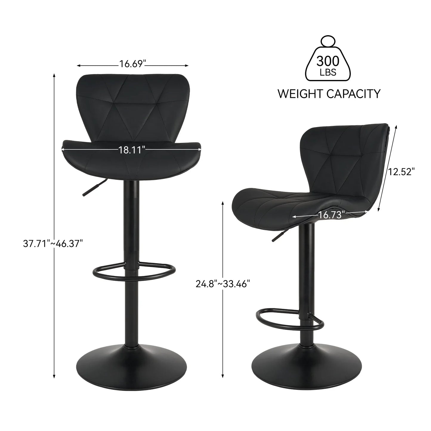 Bar Stools Adjustable Swivel Bar Stools
