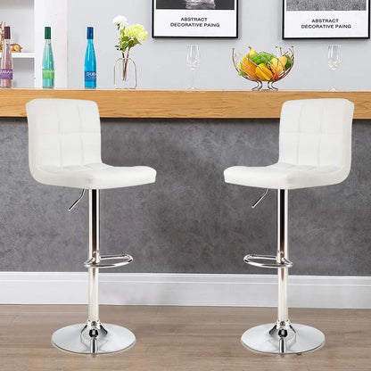 Bar Stools With Pu Leather Height Adjustable Bar Stools