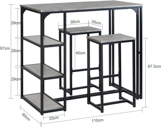 Bar Table Set with Bar Stools Chairs