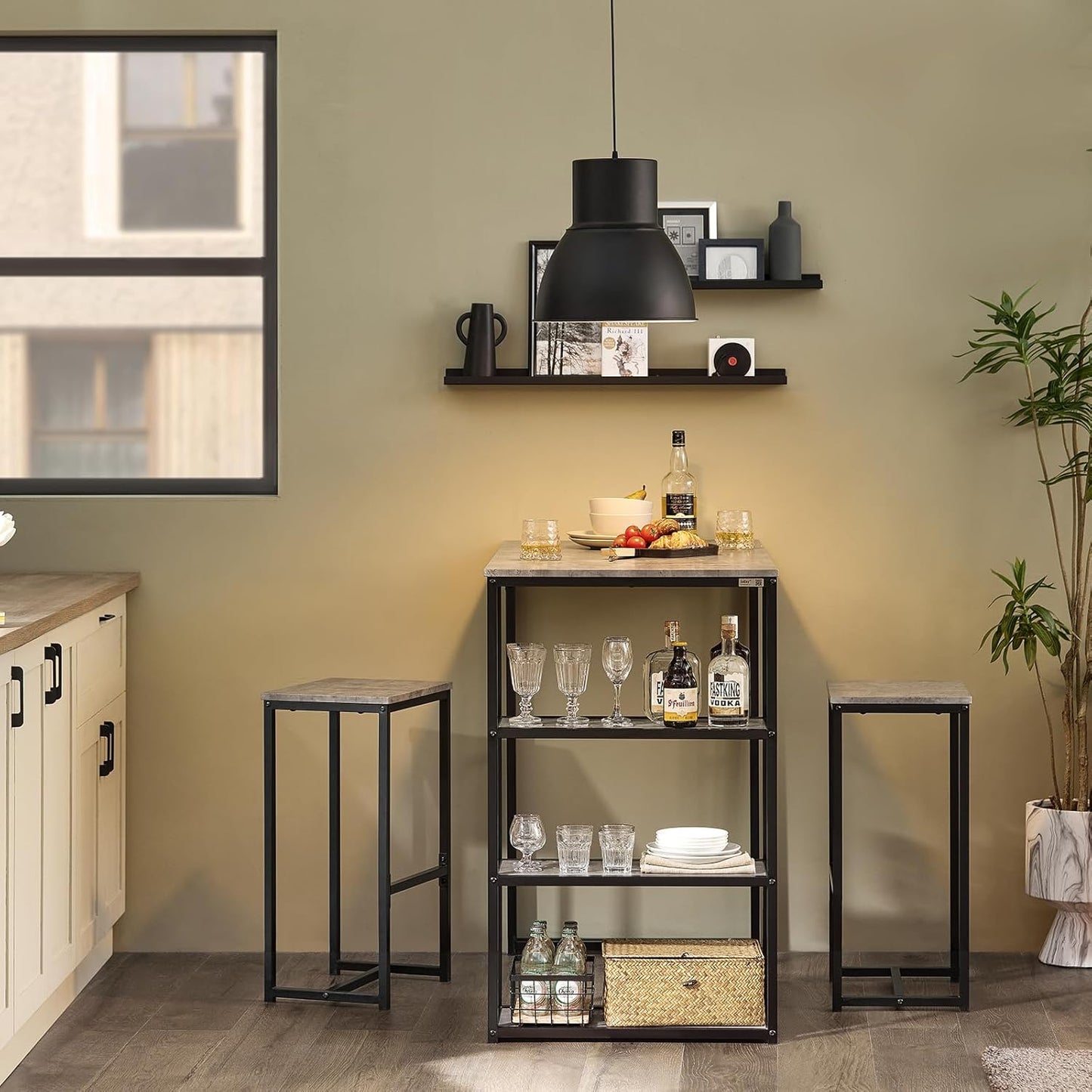 Bar Table Set with Bar Stools Chairs