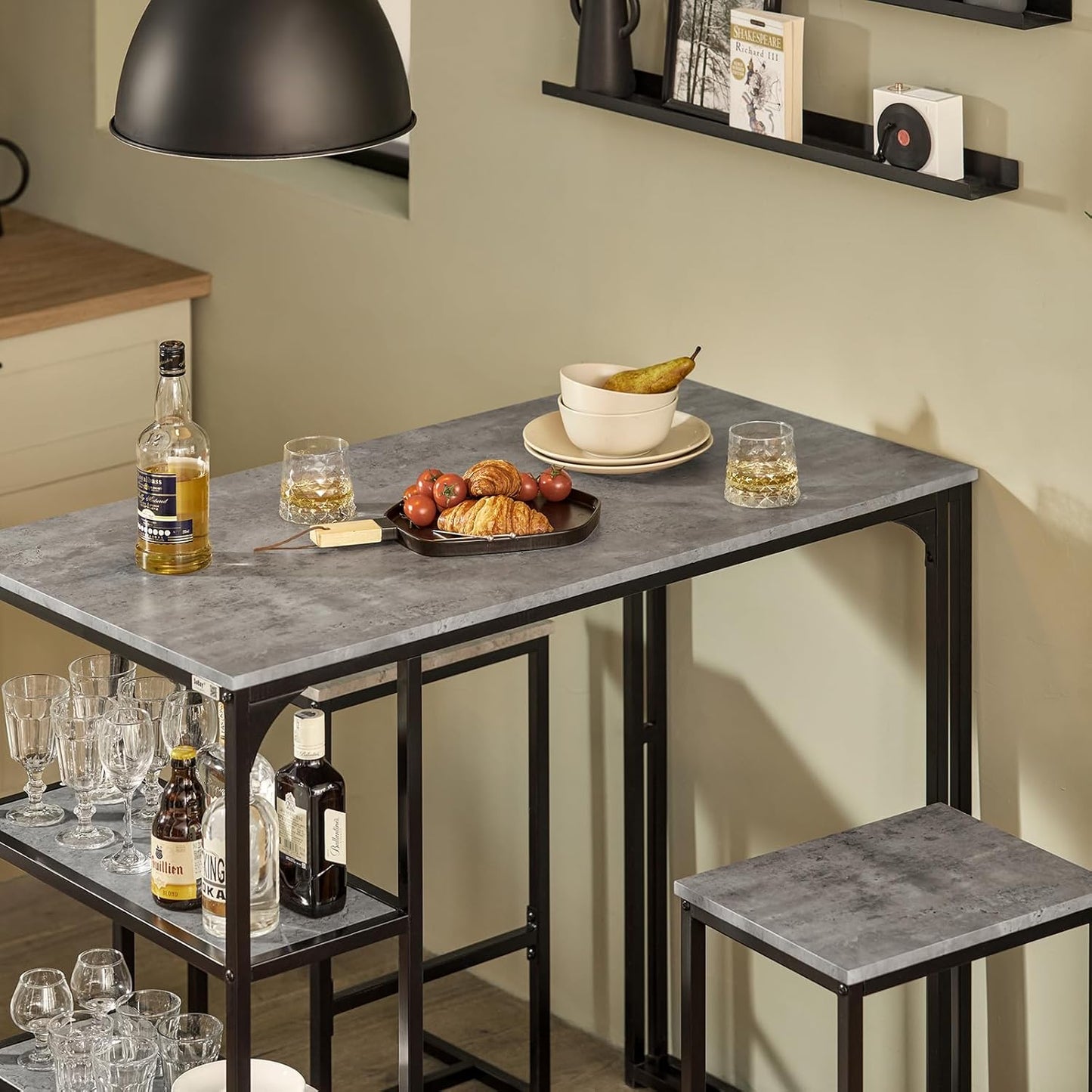 Bar Table Set with Bar Stools Chairs