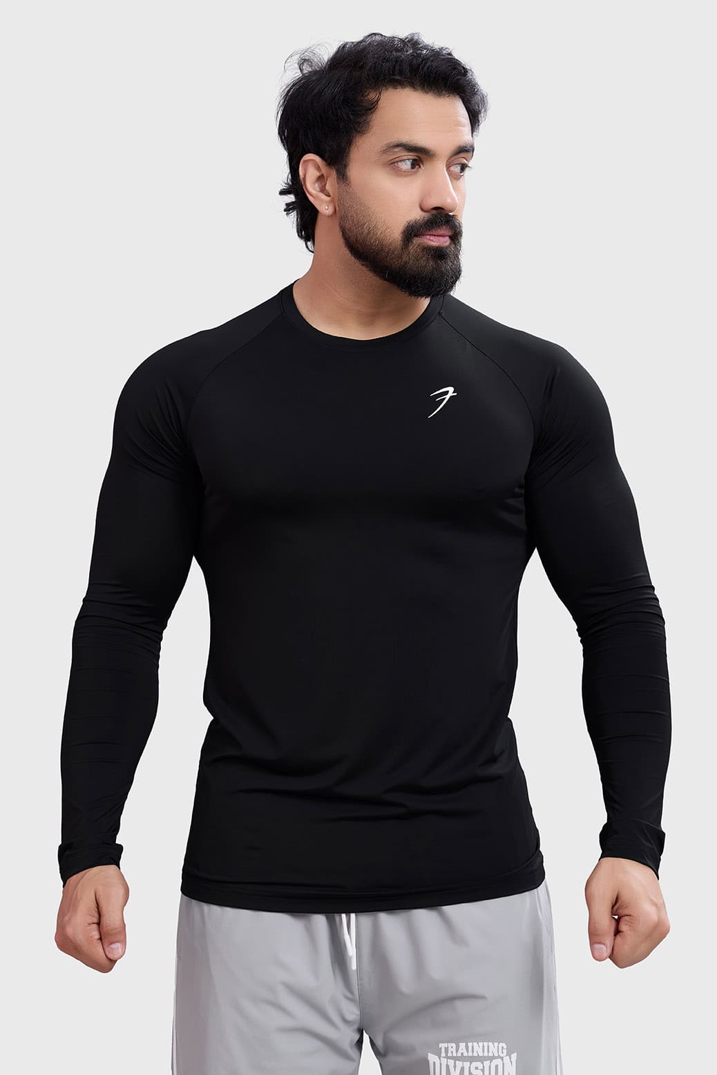 Bare Nylon Fullsleeves T-shirt Black