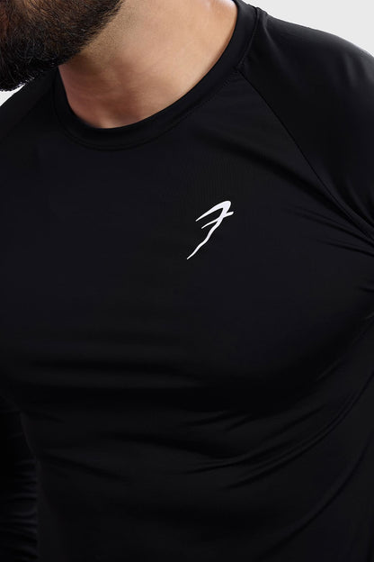 Bare Nylon Fullsleeves T-shirt Black