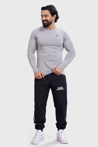 Bare Nylon Fullsleeves T-shirt Light Grey