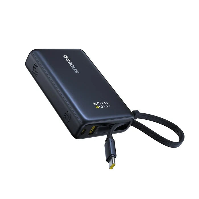 Baseus 10000mAh 45W Fast Charge Power Bank with Built-in Type-C Cable