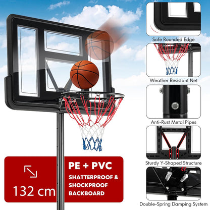 Basketball Hoop with stand height adjustable Hoop 3.05m