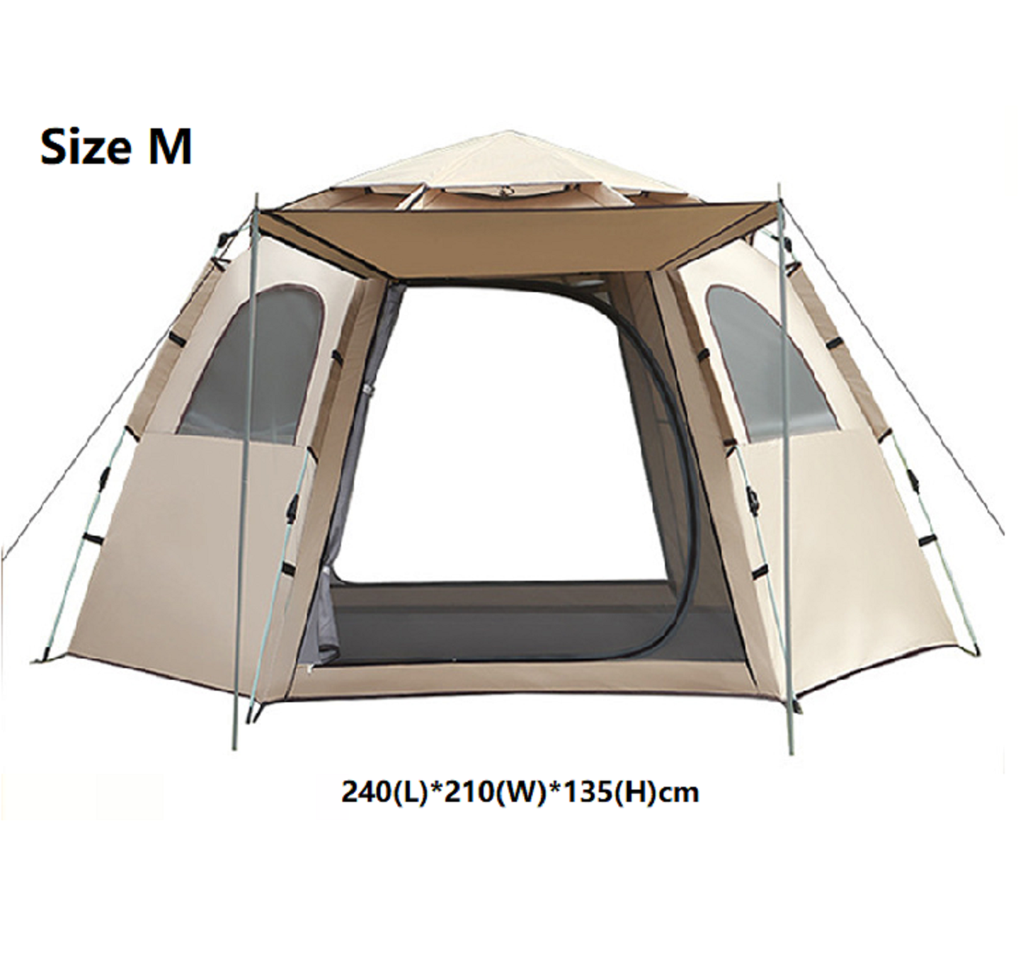 Hexagonal Camping Tent - Durable, Quick Setup JLP5467
