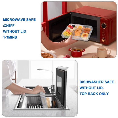 Kids Bento Lunch Boxes with Removable Ice Pack Blue