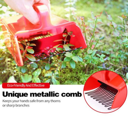 Berry Picker with Metallic Comb and Ergonomic Handle
