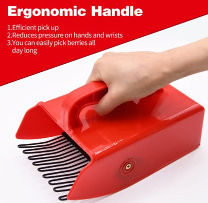 Berry Picker with Metallic Comb and Ergonomic Handle
