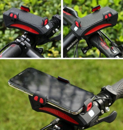 Rechargeable Bike Lights and Horn Phone Holder USB Charging Port