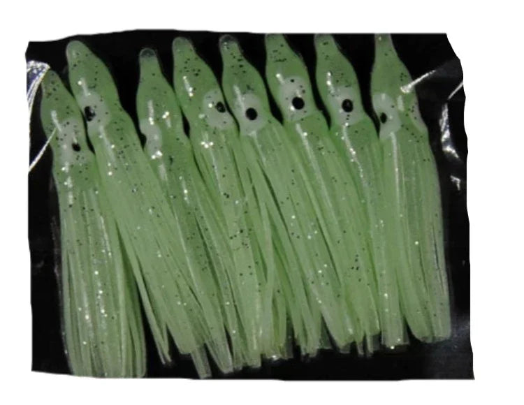 Green Lumo 5cm Octopus Luminous Skirts ( Pack of 8)