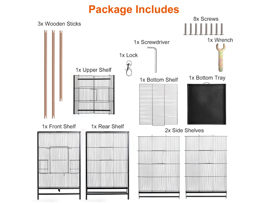Bird Cage Parrot Aviary Perch Carrier