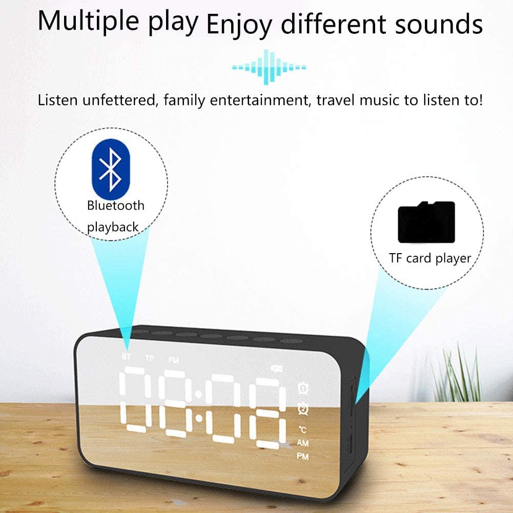 Digital Smart Alarm Clock With Bluetooth Speaker