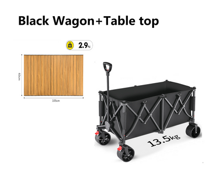 Heavy Duty Collapsible Trolley,Wagon Cart – Extra Large 260L, All-Terrain Wheels LJ1113