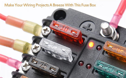 12 Circuit Negative Bus Blade Fuse Block