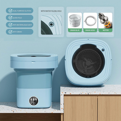 8L Foldable Washing Machine Mini Underwear Laundry Machine