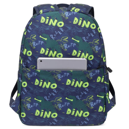 Blue Dinosaur Backpack for Kids & School Bag for Boys