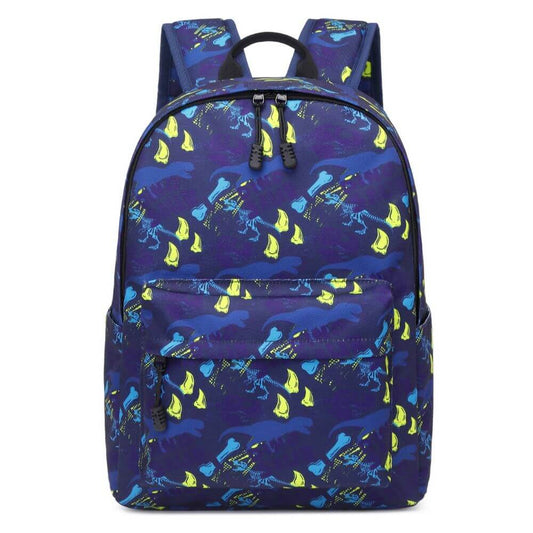 Blue Dinosaur Backpack for Kids & School Bag for Boys