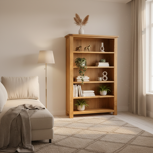 Oak Bookcase - 1800x900