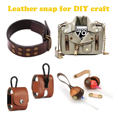 120Sets Leather Snaps Button Kit - 0.49 inch Metal Button,6 Color Snap