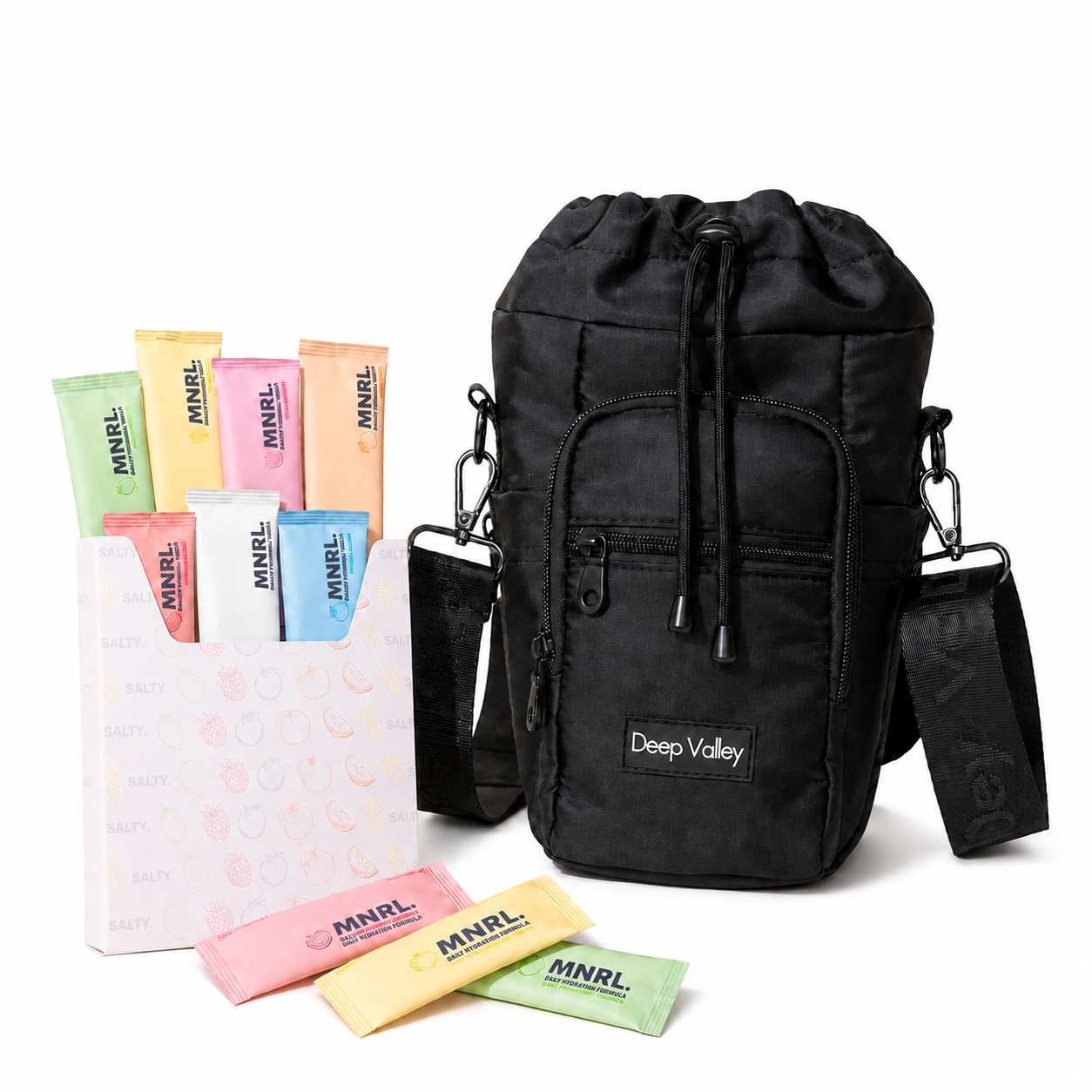 Bundle: DayTrip Mini Bag + MNRL. Replenish Sample Pack