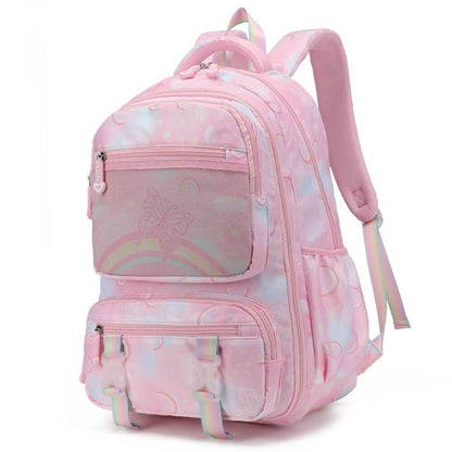 kids Backpack & Girls School Bags | Rainbow Butterfly | Pink & Purple