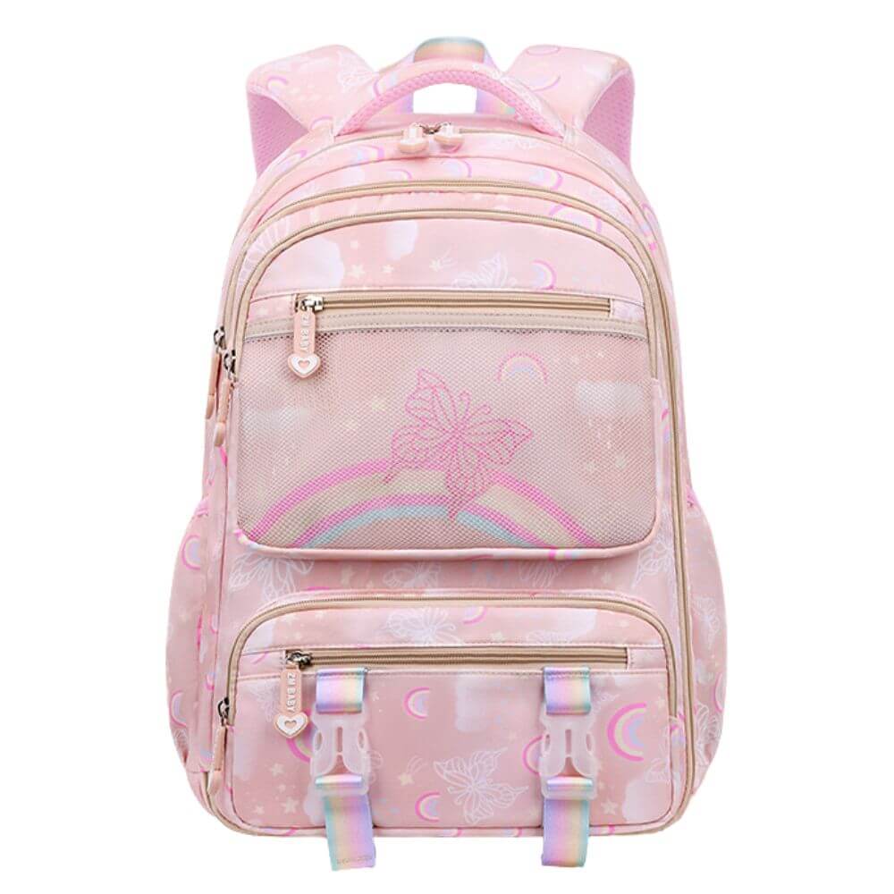 kids Backpack & Girls School Bags | Rainbow Butterfly | Pink & Purple
