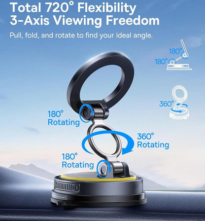 Baseus Magnetic Car Mount Phone Holder Vacuum Suction Cup