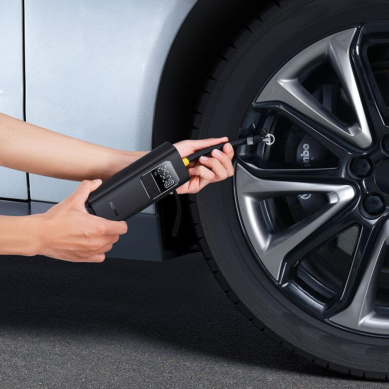 Baseus Car Air Inflator Portable Rechargeable With LCD Digital Display