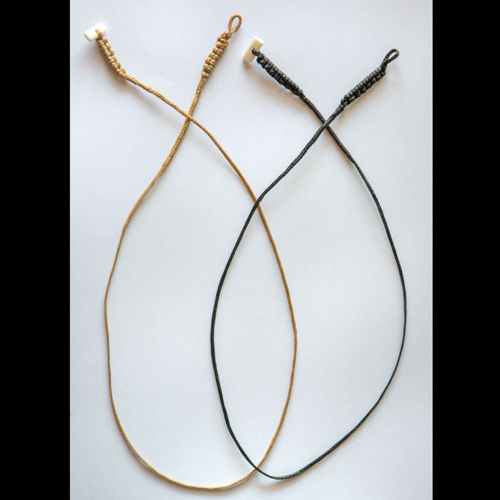 Braid Cords with Bone Toggles -C2 Black / Fine (1.2mm)